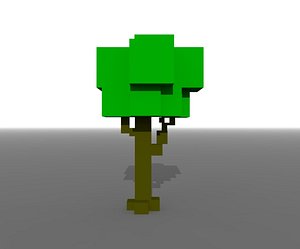simple boxy voxel art model