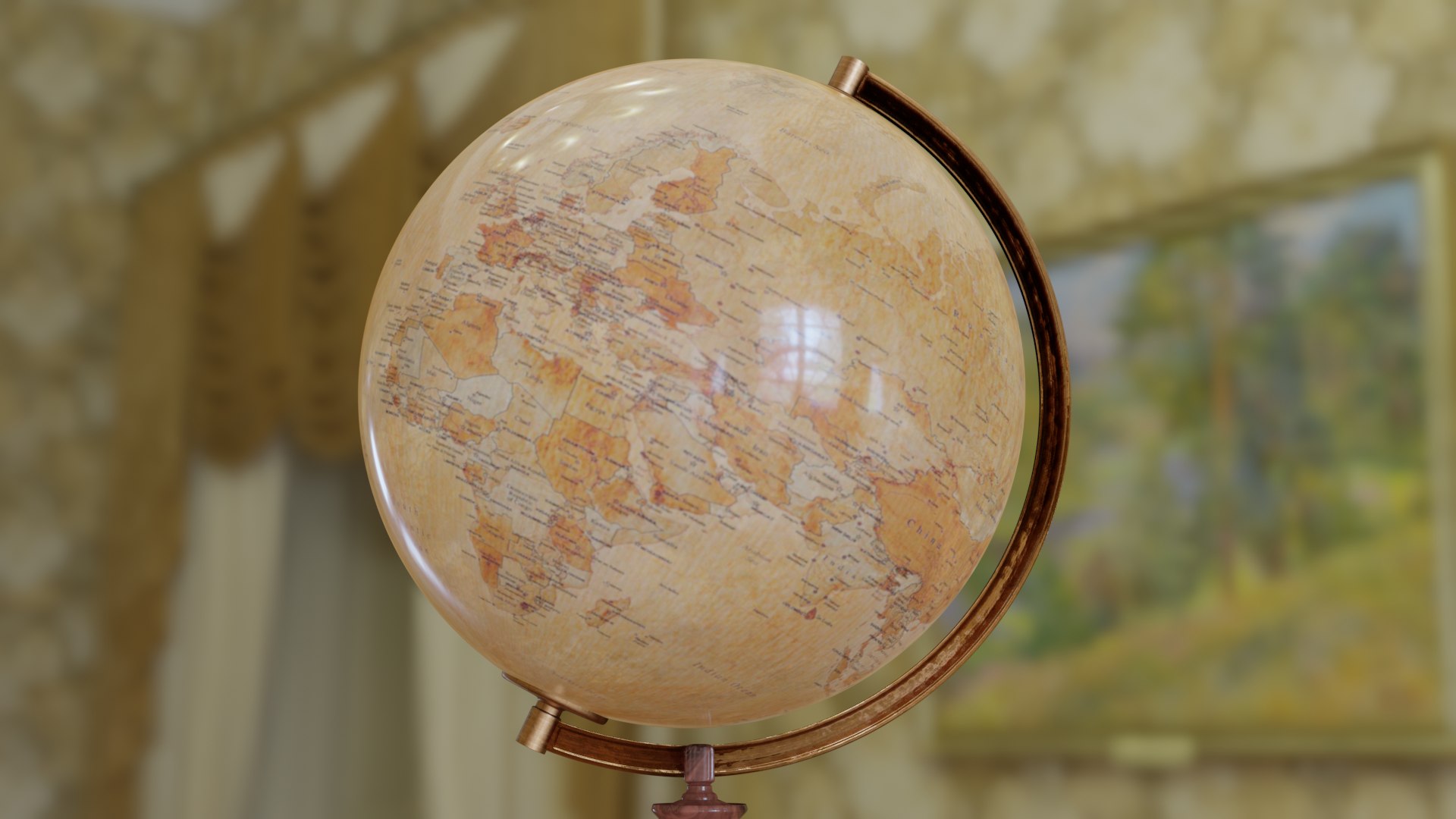 3D High Poly Globe - TurboSquid 2039722