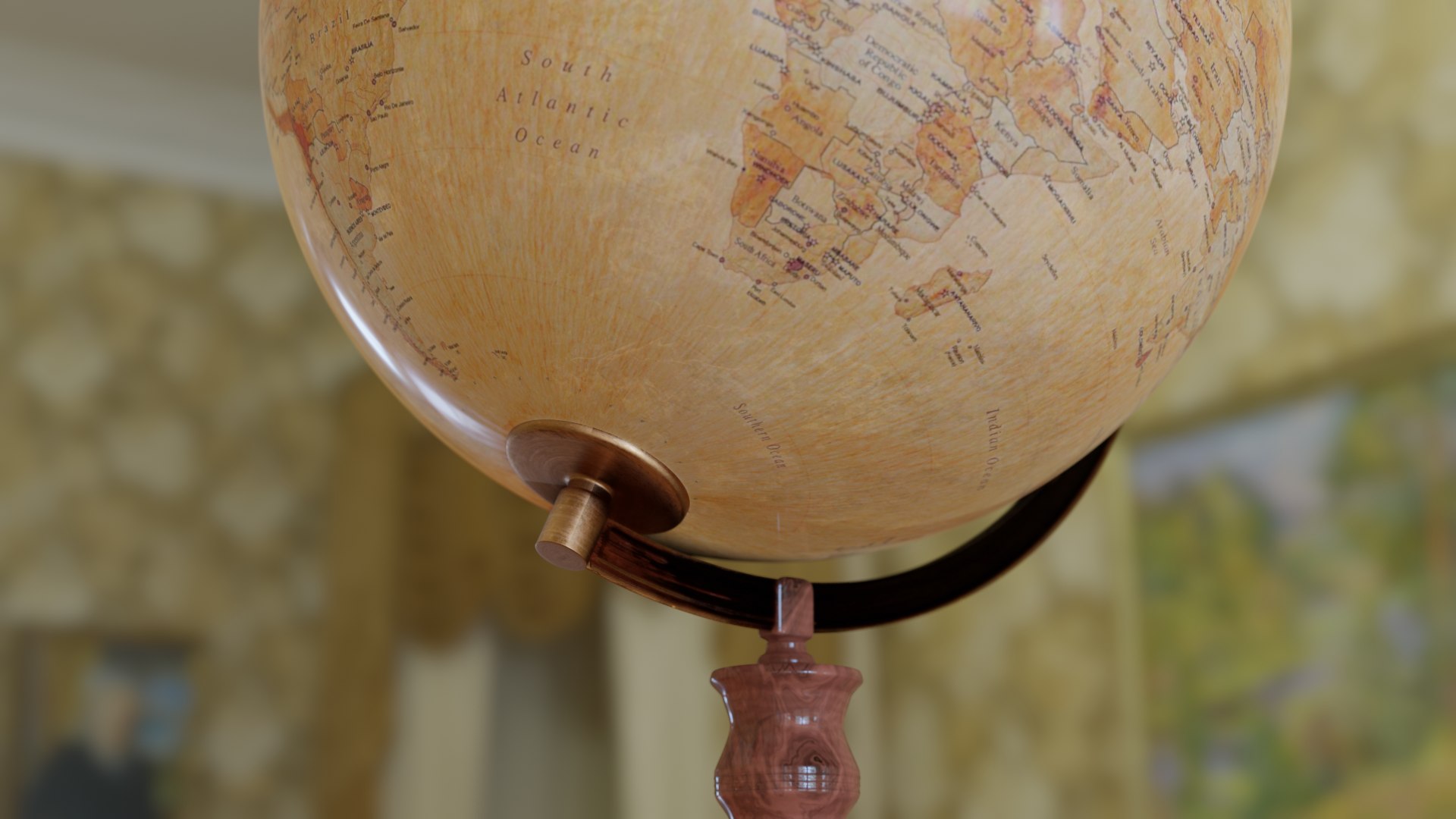 3D High Poly Globe - TurboSquid 2039722