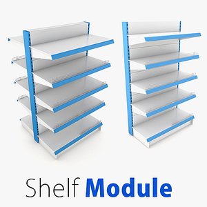 3d model shelf supermarket