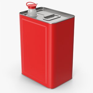 Red Metal Oil Can