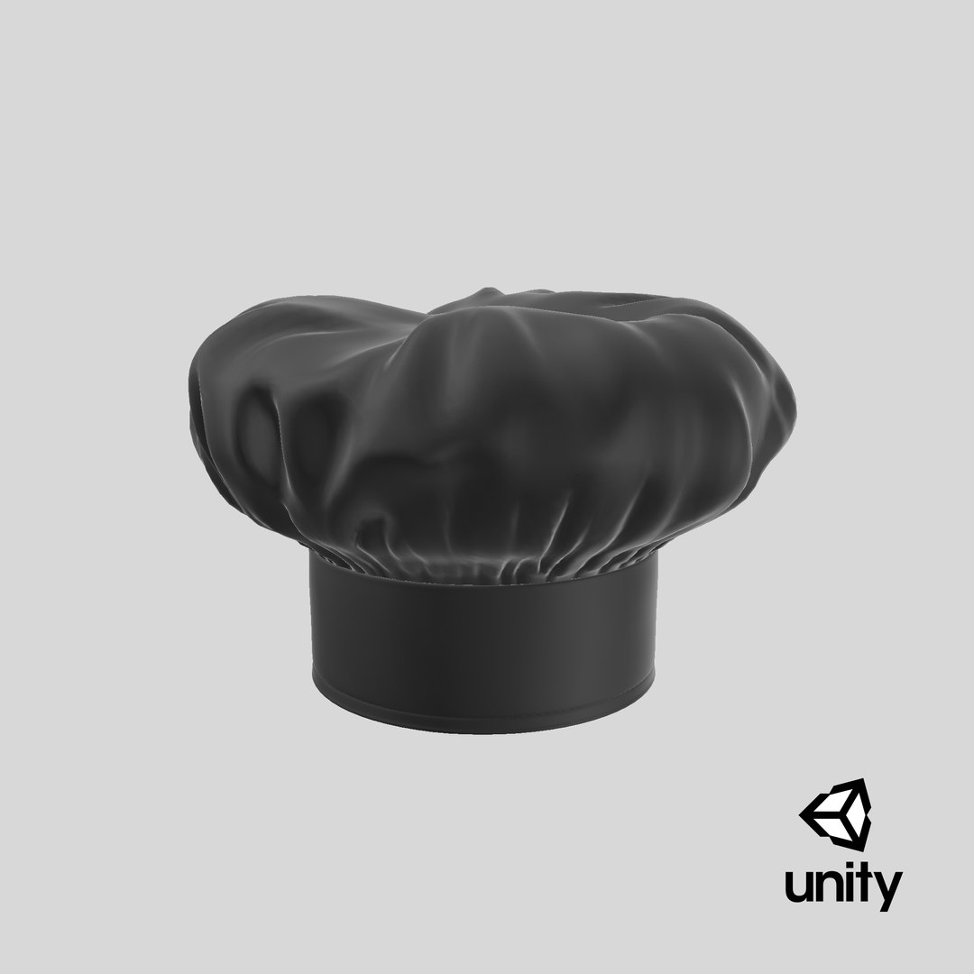 3D Chef Hat Black Model - TurboSquid 2153532