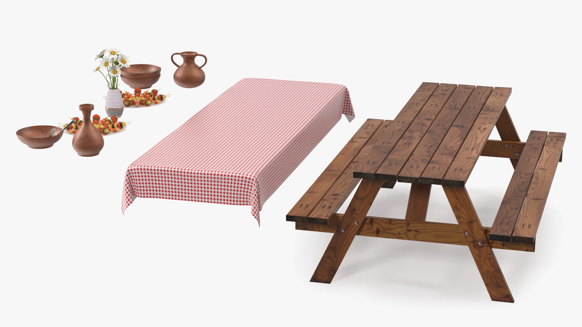 3D Rustic Picnic Table with Food and Pottery Served https://p.turbosquid.com/ts-thumb/be/QA42Fn/Y0/rustic_picnic_table_with_food_and_pottery_served_007/jpg/1754859387/1920x1080/fit_q87/324042947124faf3c08794dbf312dad7eaf72b6a/rustic_picnic_table_with_food_and_pottery_served_007.jpg