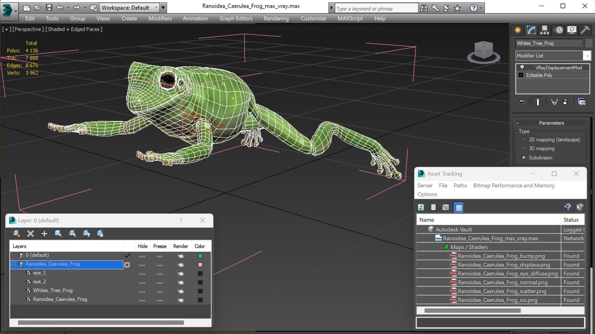 Ranoidea Caerulea Frog 3D https://p.turbosquid.com/ts-thumb/be/QAaSOc/vX/ranoideacaeruleafrogc4dmodel018/jpg/1719605495/1920x1080/fit_q87/d2ed5aa697612c249216e0ad6be8ff21b8177186/ranoideacaeruleafrogc4dmodel018.jpg