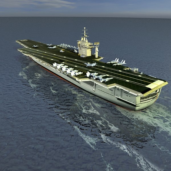 uss cvn aircraft carrier 3d model