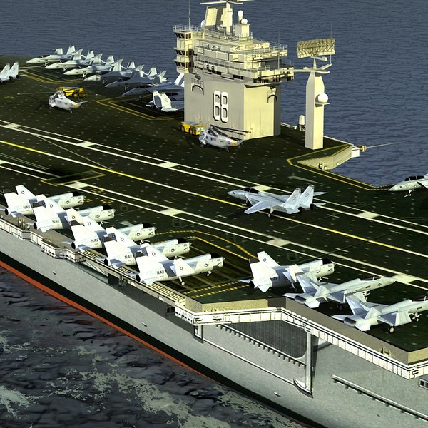 uss cvn aircraft carrier 3d model