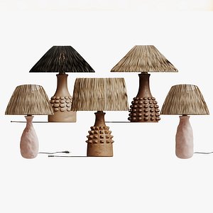 3D Raffia Table lamps collection