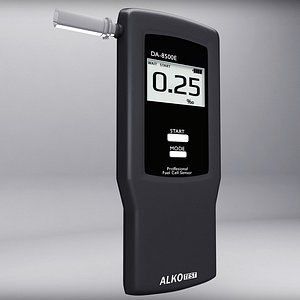 3d alcohol breathalyser model