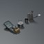 Hornilla y juego de cocina vintage para acampar - 6 accesorios - Blender Cycles