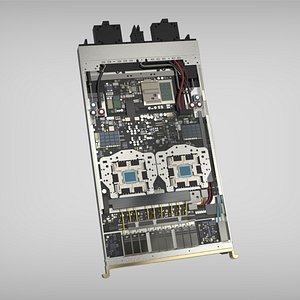 AI Server Switch Tray 3D Model  Data Center Module  PBR FBX OBJ STL model