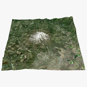 3D mount shasta real color model