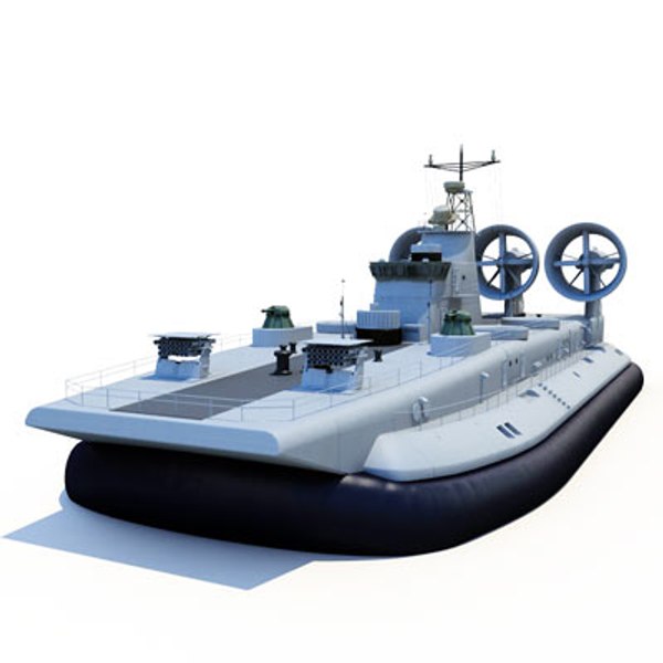 zubr class lcac hovercraft 3d model