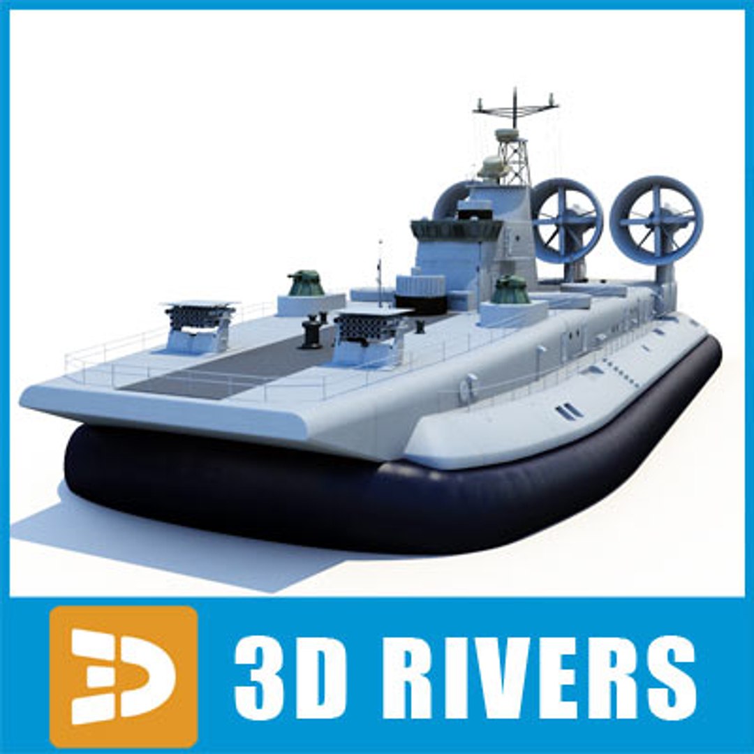 Zubr Class Lcac Hovercraft 3d Model