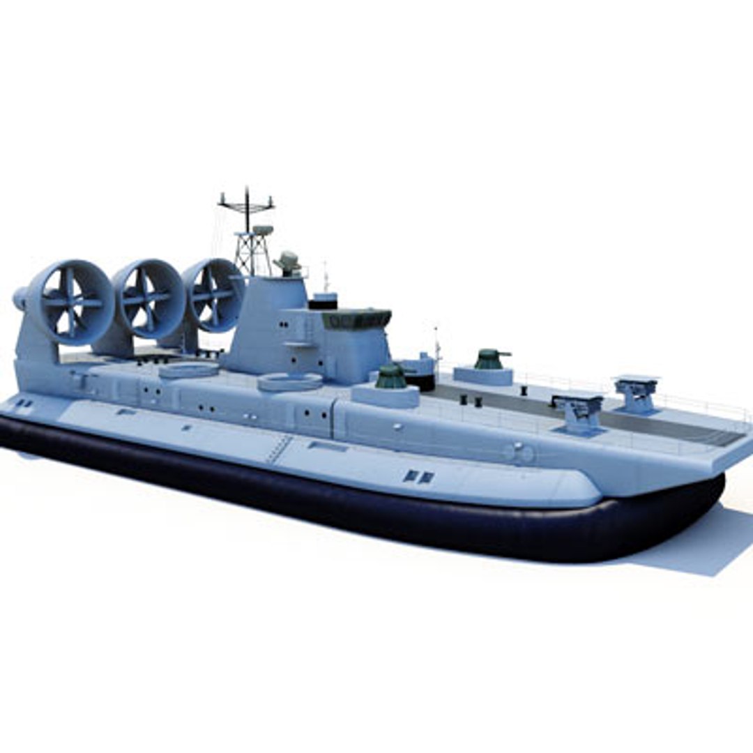 Zubr Class Lcac Hovercraft 3d Model