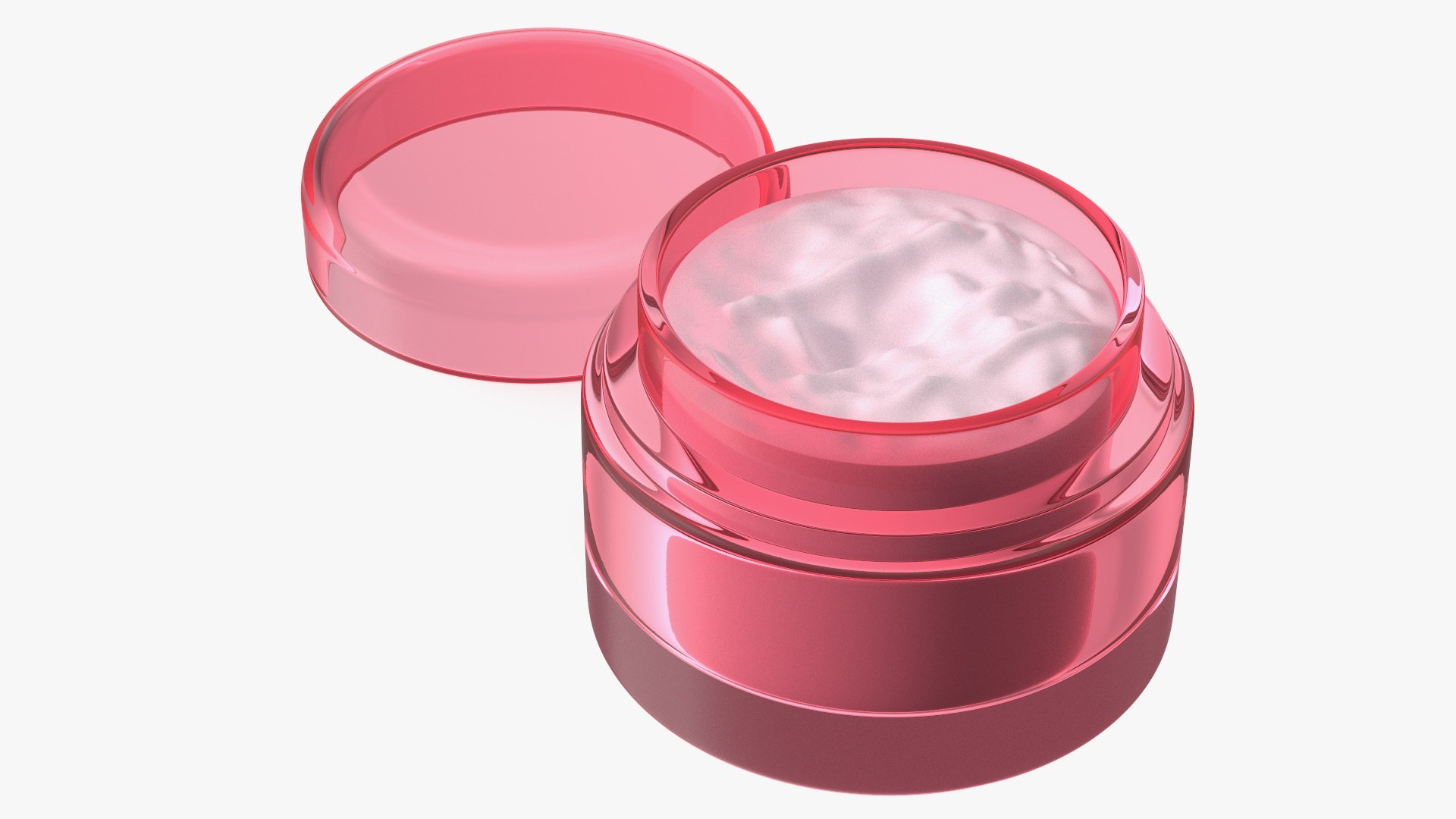 Rose Yogurt Face Cream 3D model preview