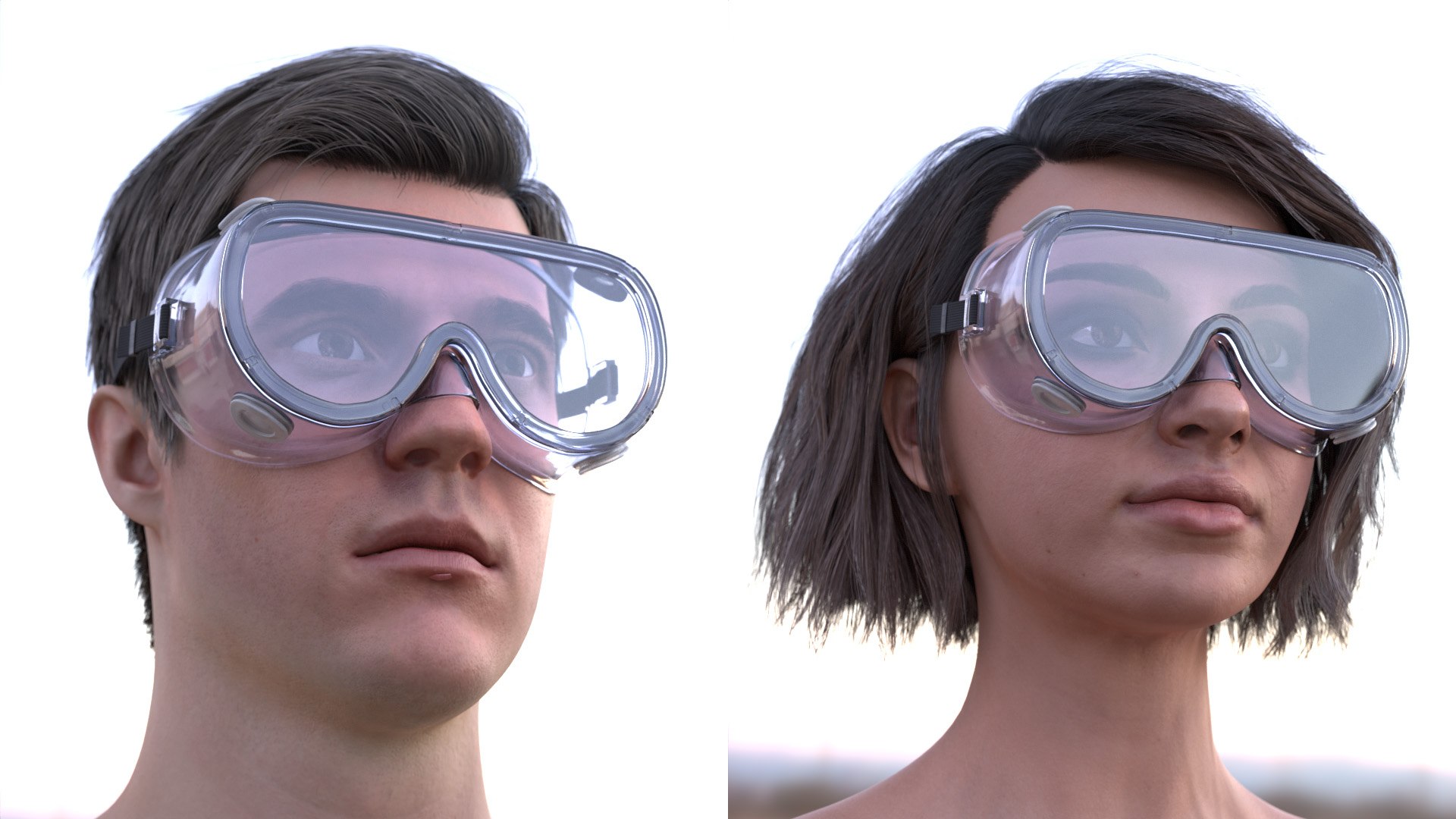 Man And Woman In MedicalGlasses 149 3D Model - TurboSquid 2414553