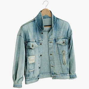 realistic jean jacket 2 3D model