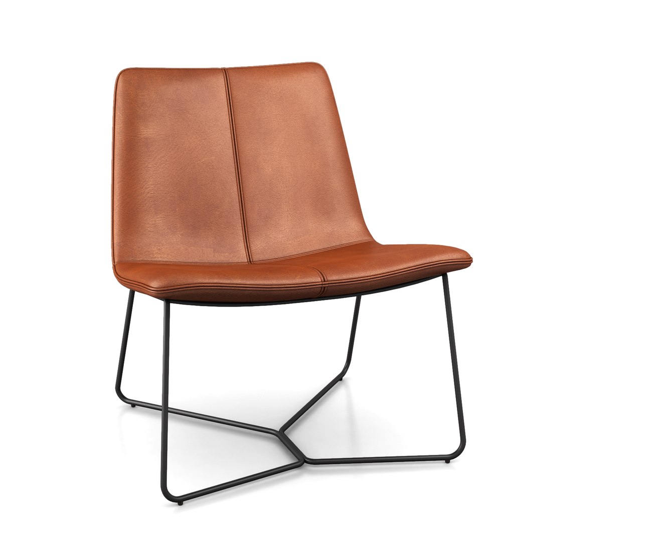3D Slope Leather Lounge Chair - TurboSquid 1220905