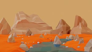 lowpolyrock stones mountains model