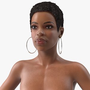3D nude light skin black