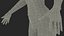 Nackte helle Haut schwarze Frau T-Pose