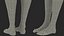 Nackte helle Haut schwarze Frau T-Pose