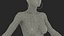 Nackte helle Haut schwarze Frau T-Pose