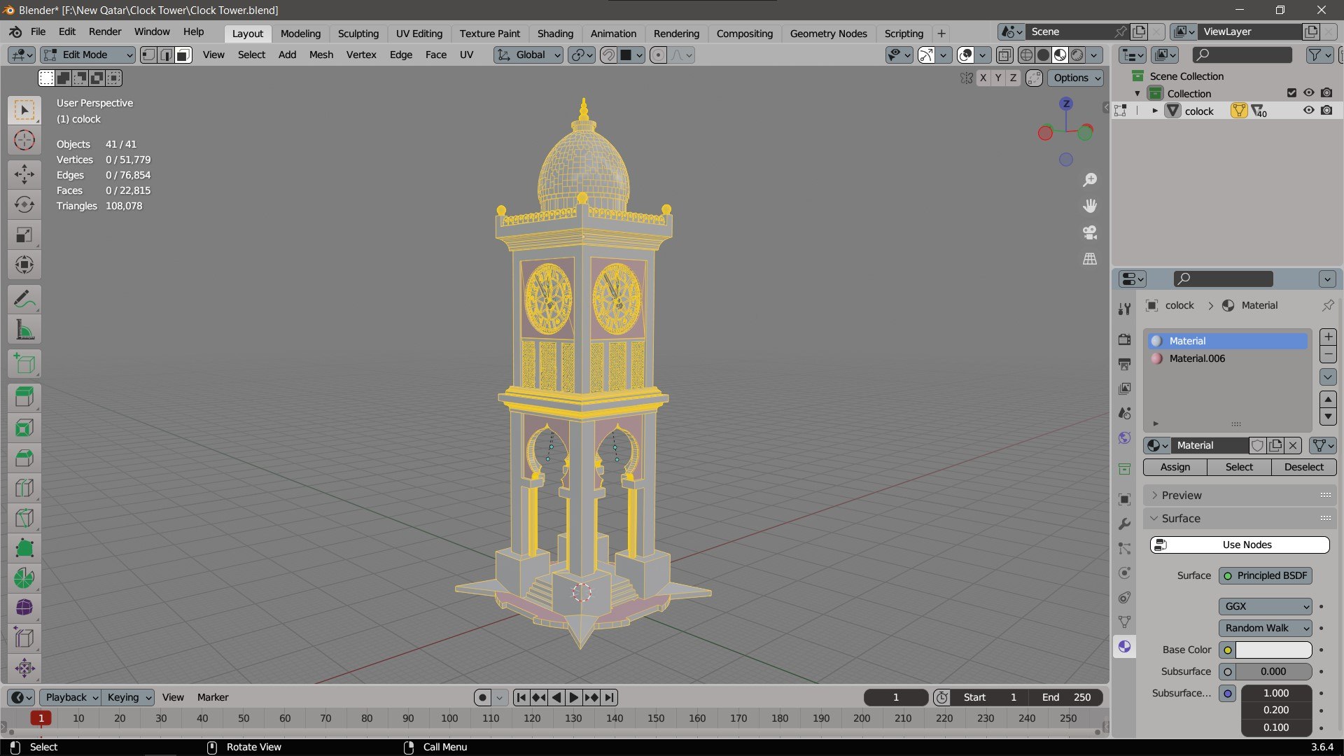 3D Qatar Clock Tower  Exact 3D Model https://p.turbosquid.com/ts-thumb/be/v8kR3U/AA/screenshot20260915020433/jpg/1789427303/1920x1080/fit_q87/5abe513c3525a5e967e4fb111bcb0a854a77c873/screenshot20260915020433.jpg