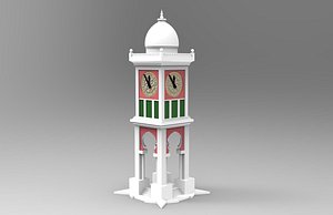 3D Qatar Clock Tower  Exact 3D Model