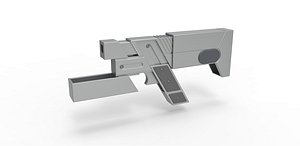 Badge holder gun 3D model