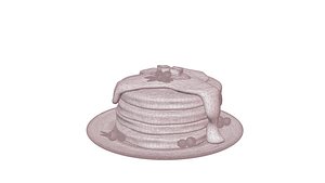 stylized pancake 3D model