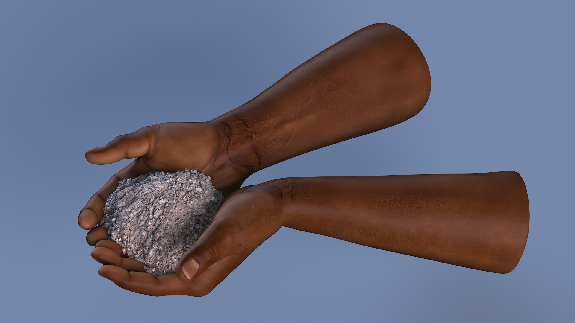 Afro American Hands Holding Ashes 3D Model - TurboSquid 2347128