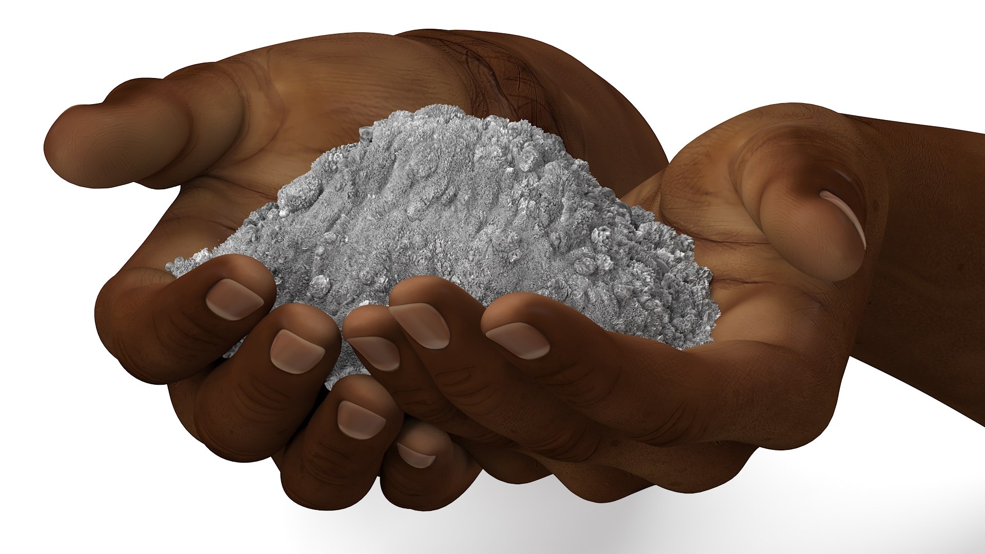 Afro American Hands Holding Ashes 3D Model - TurboSquid 2347128