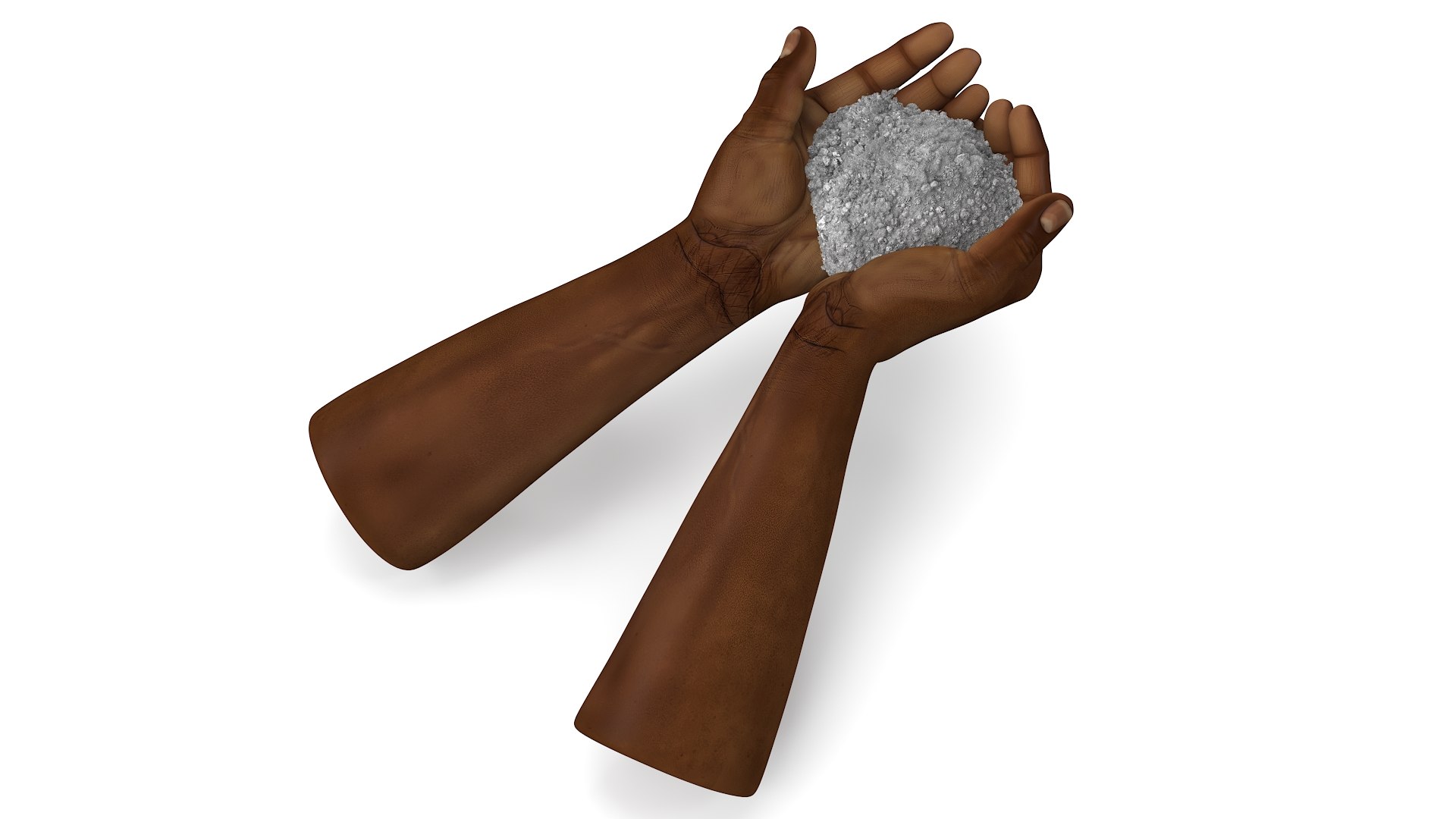 Afro American Hands Holding Ashes 3D Model - TurboSquid 2347128