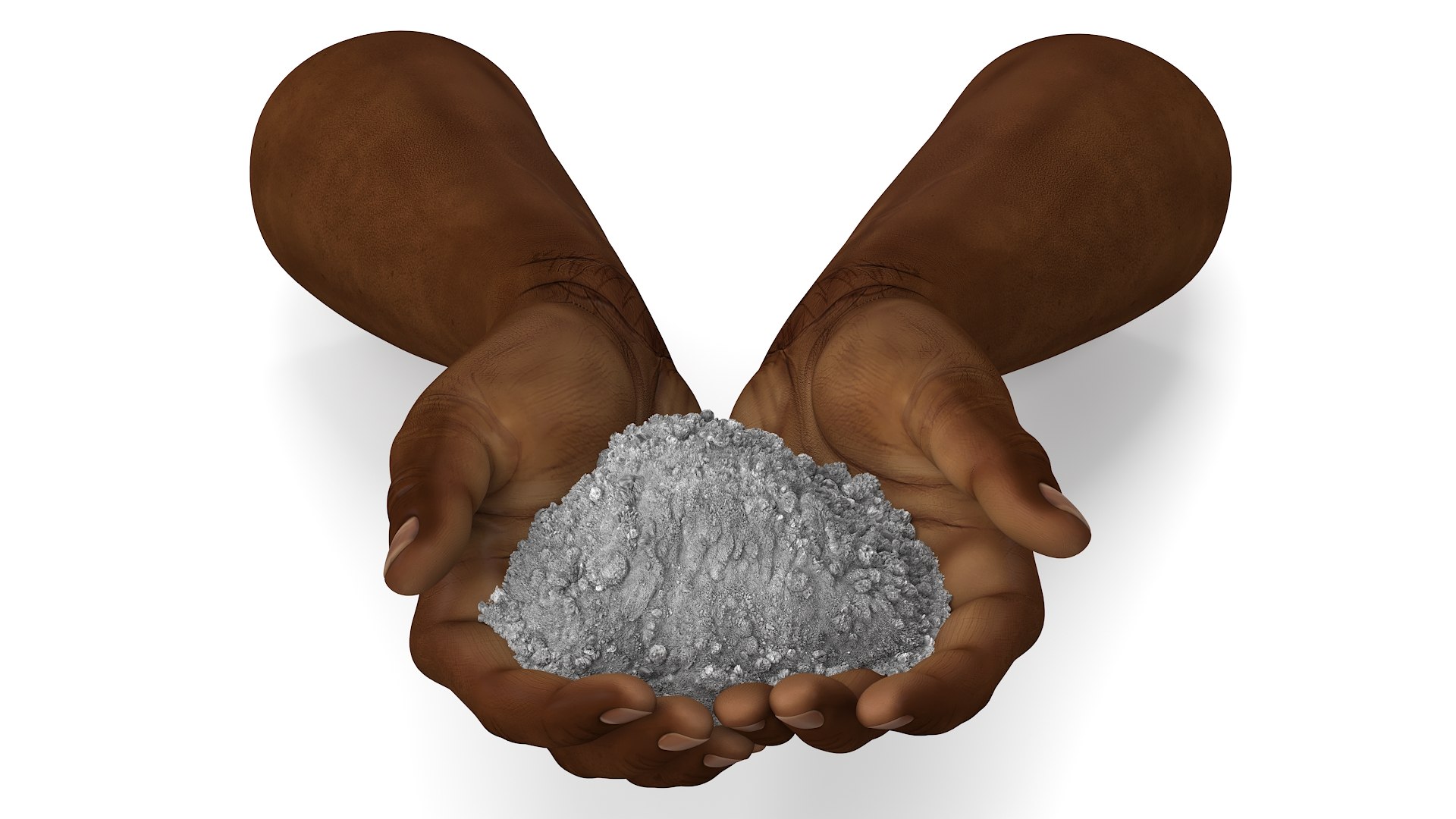 Afro American Hands Holding Ashes 3D Model - TurboSquid 2347128