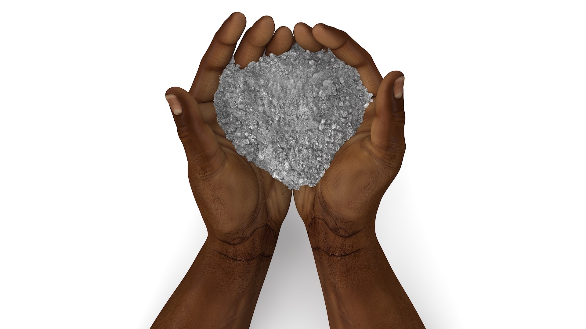 Afro American Hands Holding Ashes 3D Model - TurboSquid 2347128