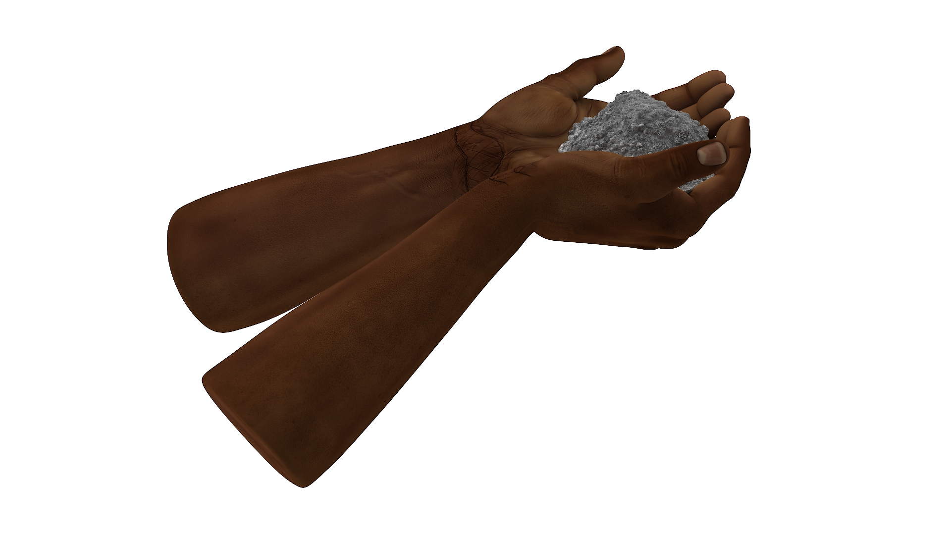 Afro American Hands Holding Ashes 3D Model - TurboSquid 2347128