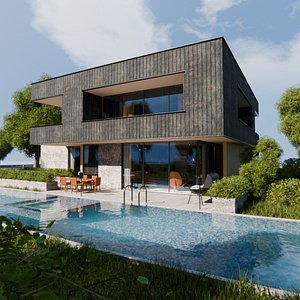2026 Modern Modular House 9 for Blender Eevee and Cycles
