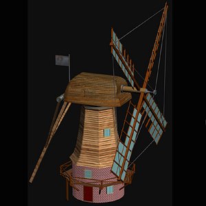 3d model holland windmill
