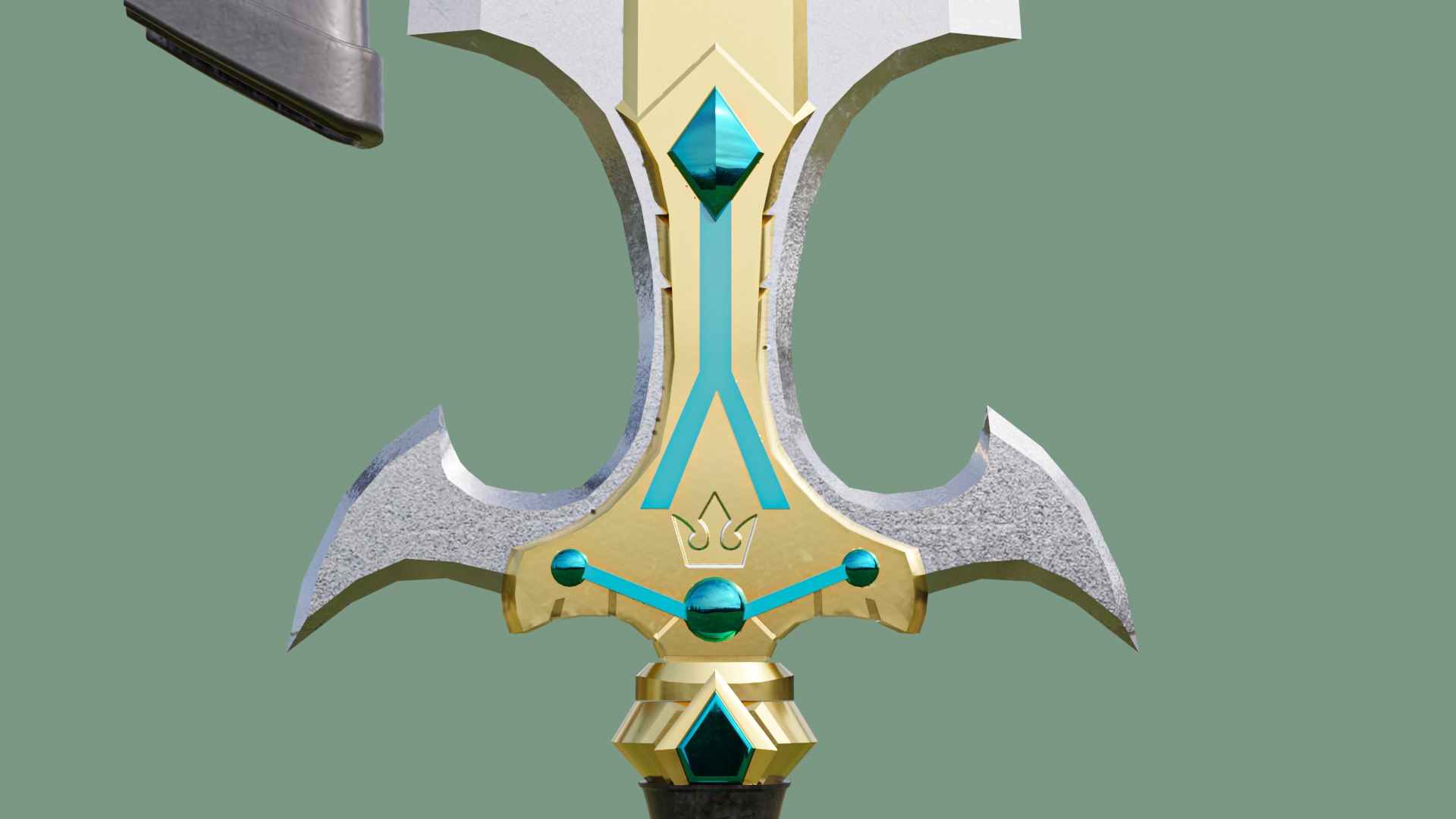 3D Model Fantasy Sword GameReady PBR Unity UE Arnold V-Ray Textures ...