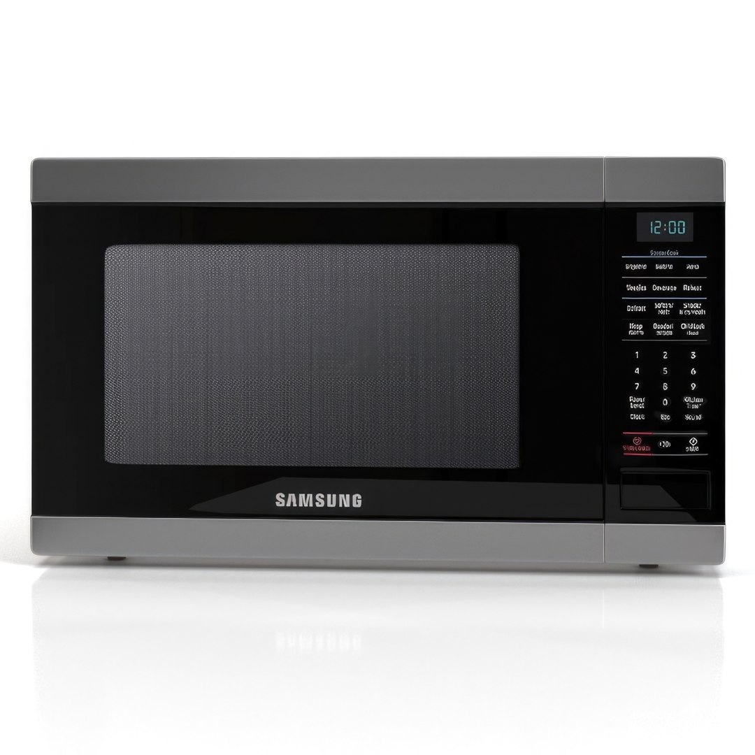 3D Samsung Ms19m8000as Countertop Microwave Oven TurboSquid 2227886