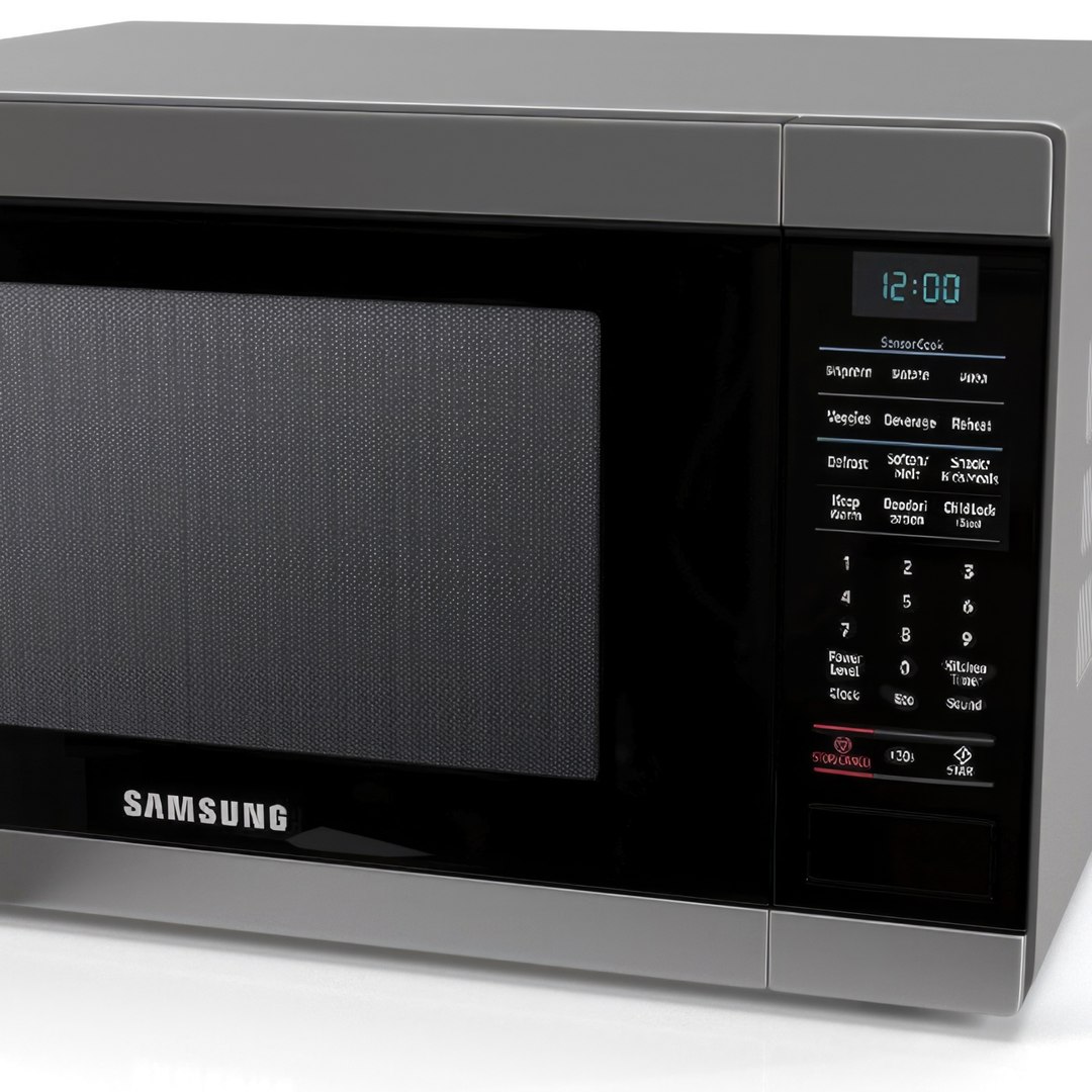 3D Samsung Ms19m8000as Countertop Microwave Oven TurboSquid 2227886