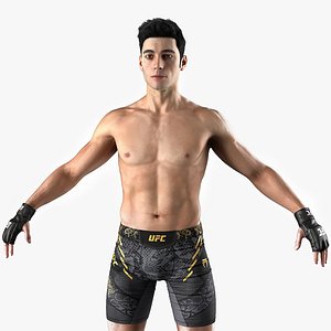 UFC MMA Fighter Character A-Pose Fur