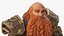 Game Dwarf Character in Battle Pose 3D model