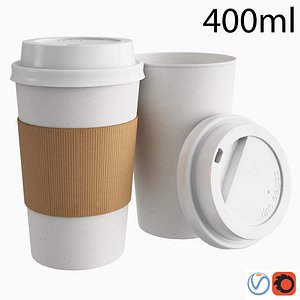 3D takeout paper coffee cup model