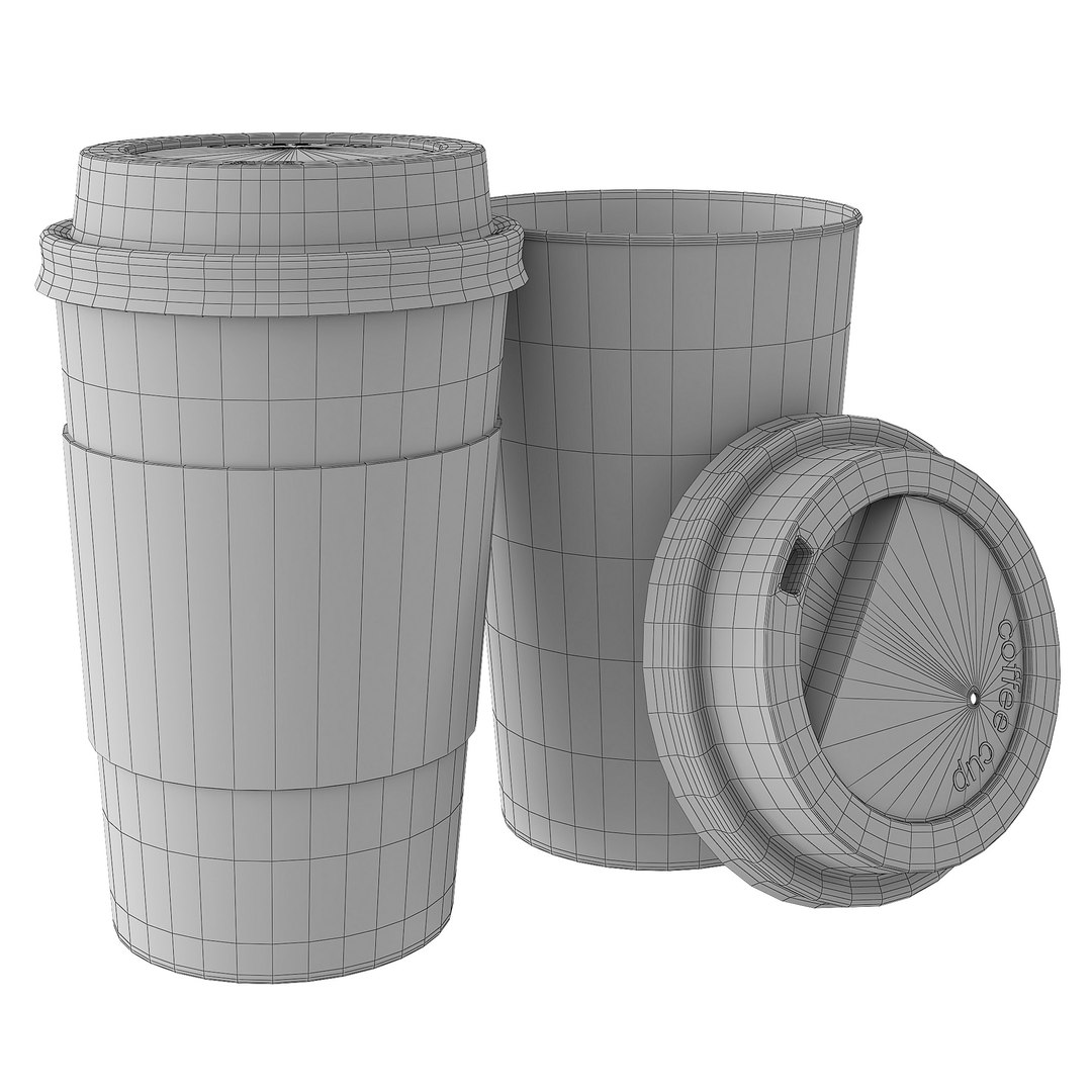 3D Takeout Paper Coffee Cup Model - TurboSquid 1309958