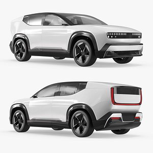 2027 Electric Compact SUV White 3D model