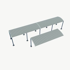 3D Steel Curved Roof