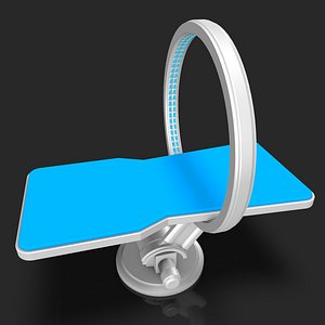 3D sci fi medical bed