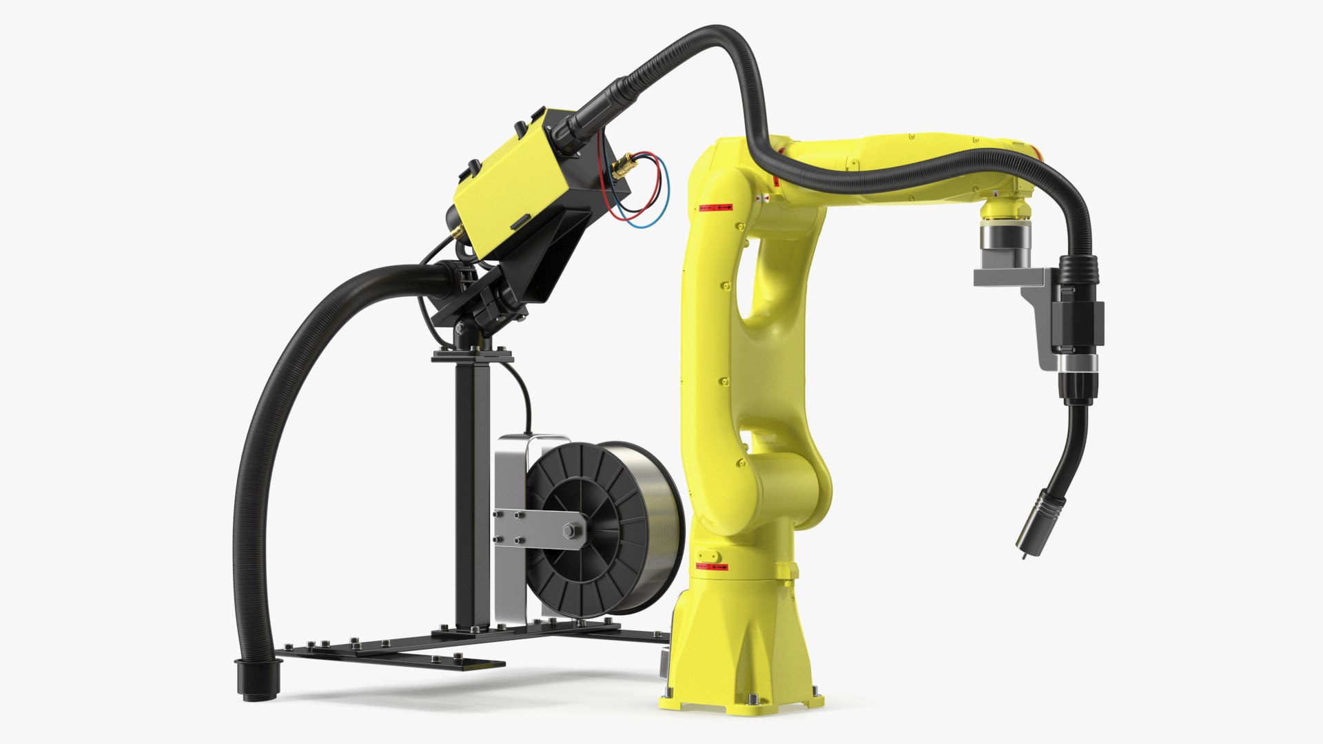 Industrial Robot with Arc Welding Kit Rigged 3D model preview